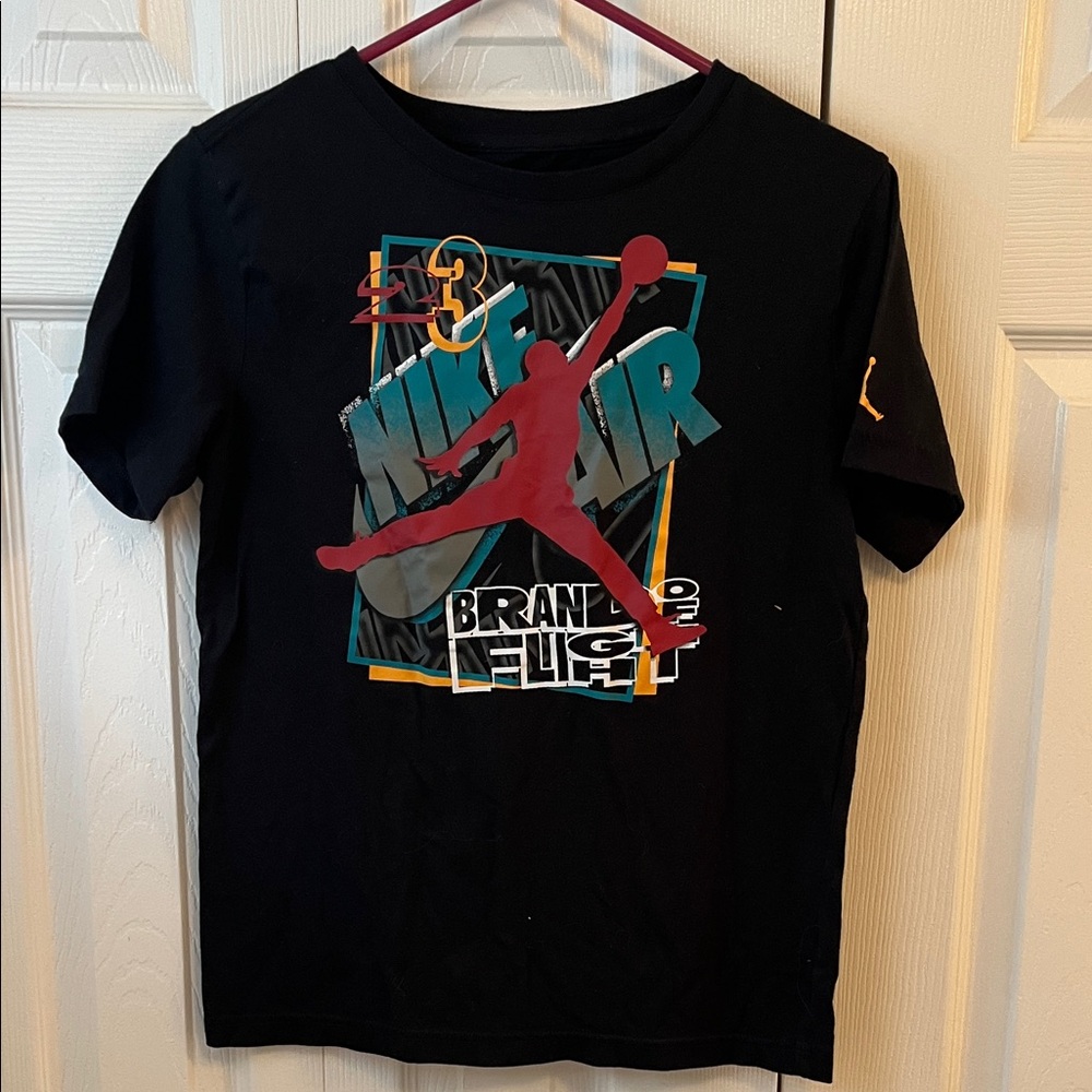 Nike Jordan Kids Black and Red Graphic Tee